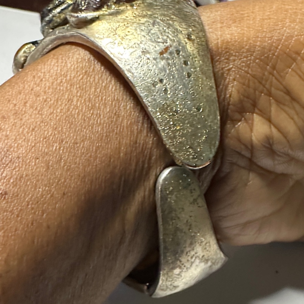 Tiger’s Eye Multi-Stone Statement Cuff Bracelet -… - image 2